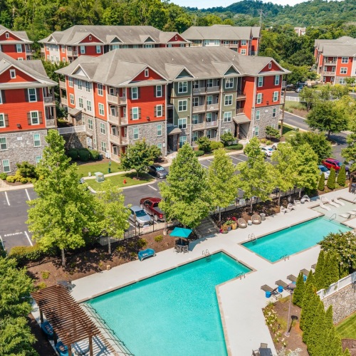 Shimmering resort-style pool