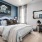 a bedroom with a bed and a chair